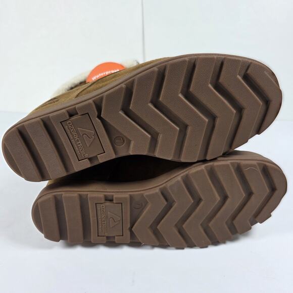 Ozark Trail Wedges Womens Winter Boots Size 7 Waterproof Faux Fur Zip Brown NWT - Picture 5 of 10